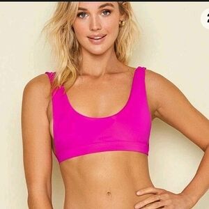 Dippin Daisy's Nocturnal Swim Bikini Top Pink Sz Large